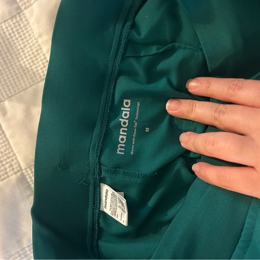 Mandala hunter green jogger scrub pants